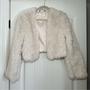 White Faux Fur Coat